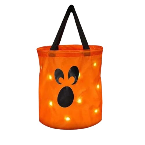 LED Halloween Candy Bags Leichte Kürbis-Eimer Halloween-Behandelnde Taschen mit Kürbis-Lächeln-Gesicht Wieder verwendbarer Goody-Eimer für Kinder Party-Dekor-Geschenk Geschenk LED Halloween Candy Bags Leichte Kürbis-Eimer Halloween-Behandelnde Taschen mit Kürbis-Lächeln-Gesicht Wieder verwendbarer Goody-Eimer für Kinder Party-Dekor-Geschenk Geschenk von Generisch