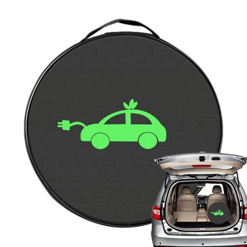 Ladekabel-Aufbewahrungstasche – wasserdichter EV-Ladegerät-Organizer, robuste Jumper-Tasche, Eleectric-Auto-Chaarger-Tasche, Oxford-Tuch für elektrische Caar-Ladegeräte von Generisch