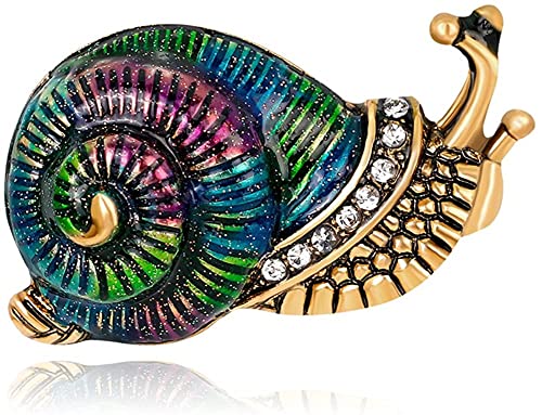 Lady Multicolor Fashion Cartoon Schnecke Glänzende Emaille Brosche Schmuck für Kleidung Taschen Rucksäcke Jacken Hut DIYNützlich und attraktiv. von Generisch