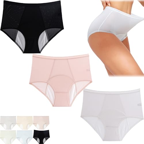 Ladydry Auslaufsichere Höschen, auslaufsichere Unterwäsche für Frauen, Inkontinenz, auslaufsichere Höschen für Frauen über 60, 3 Stück., XXL von Generisch