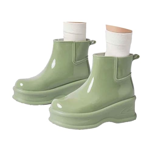 Lässig Pvc Transparent Regenschuhe Sommer Langschaft Bequem Mit Absatz Stiefeletten Gefüttert Garten Halbgummistiefel Leicht Sohle Rutschfest Gartenschuhe Lässig Pvc Transparent Regenschuhe Sommer Langschaft Bequem Mit Absatz Stiefeletten Gefüttert Garten Halbgummistiefel Leicht Sohle Rutschfest Gartenschuhe von Generisch