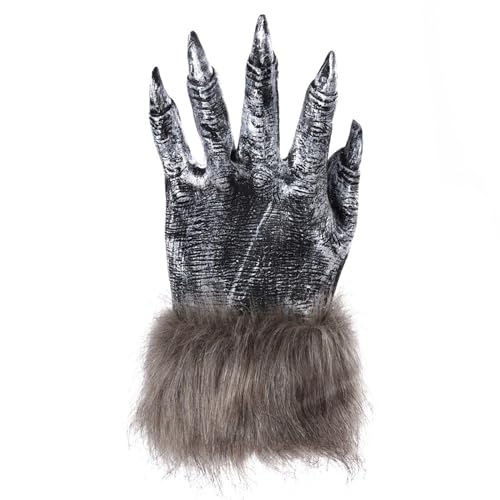 Lässige Handschuhe 2024 Mode Winter Neue Handschuhe Haarige Hände Tier Pelzhandschuhe Werwolf Wolf Bär Ostern Halloween Kostüm Zubehör Cosplay Festival Karneval Fäustlinge für Frauen Kaltes Wetter von Generisch