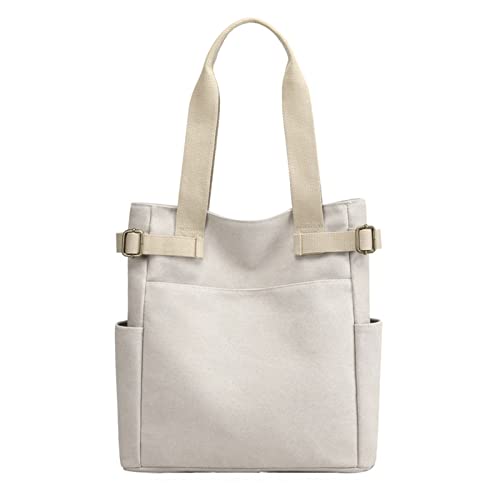 Lässige Handtasche für Damen und Herren, aus Segeltuch, für Damen und Herren, weiß, Einheitsgröße Lässige Handtasche für Damen und Herren, aus Segeltuch, für Damen und Herren, weiß, Einheitsgröße von Generisch