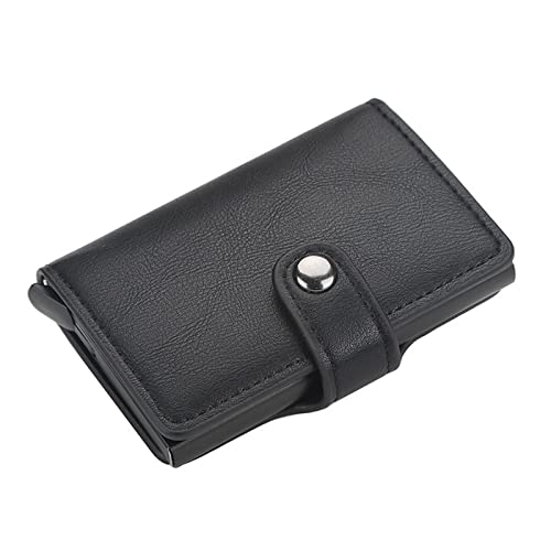 Lässige Ledergeldbörsen für Damen und Herren, kurze Taschen, Reißverschluss-Geldbörse, Leder-Clutch, S7, aktive Handyhülle, Geldbörse, Schwarz , Einheitsgröße von Generisch