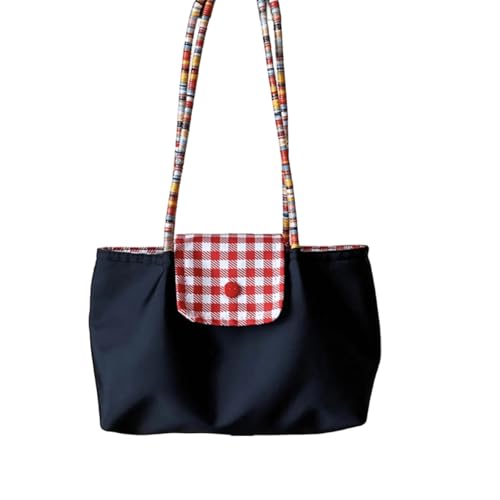 Lässige Schultertasche aus Nylon mit Anhänger, Dopamin-Handtasche, große Kapazität, Damen, Pendler, Tragetasche, modisch, trendig, Achseltaschen, a1, 25.0*9.0*16.0 von Generisch