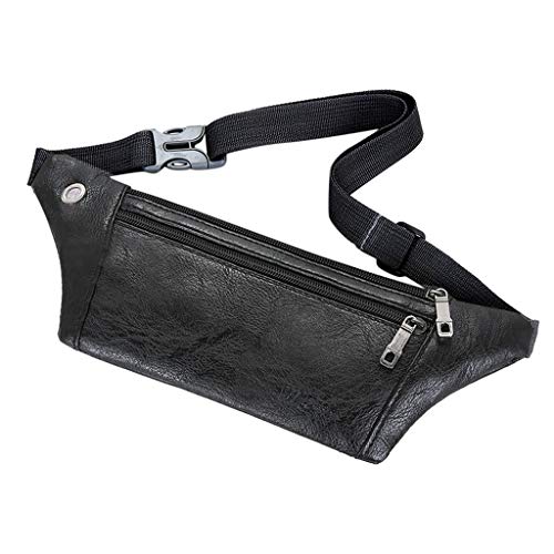 Läufergürtel, Hüfttasche für Herren, Hüfttasche, einzelne Handytasche, Taschen, Brusttasche, Kuriertasche, Leder, Hüfttasche, Damen-Leggings, hohe Taille, Schwarz , Einheitsgröße von Generisch