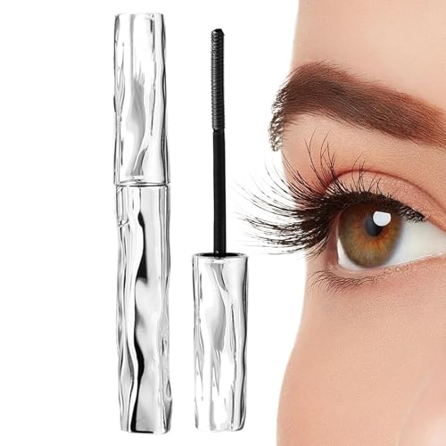 Laidanyou Mascara | 1,2 g kleiners Stahl -Curling -Eisen -Mascaras | 2025 Neue wasserdichte Mascara mit 0,5 mm Präzisionsfaden | 360 ° Slim Volume Lockler Black Mascaras für Augen Make -up von Generisch