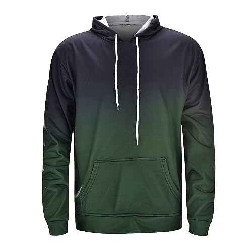 Langärmeliges Sweatshirt Mit Kapuze Und Farbverlauf Für Männer Herren Herbst Langarm Hoodie Kapuzenpullover Tops Outdoor Sweatshirt Shirt Casual Langarm Sweatjacke Pullover Hoodie Sweatshirt von Generisch