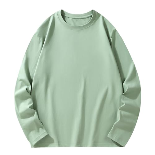 Langarmshirt Herren Baumwolle Basic Shirt Langarm Einfarbig Casual Longsleeve Freizeit Oberteil Rundhals T-Shirt für Männer L-6XL Tshirt Sportshirt Pullover Top Shirts Grün 4XL Langarmshirt Herren Baumwolle Basic Shirt Langarm Einfarbig Casual Longsleeve Freizeit Oberteil Rundhals T-Shirt für Männer L-6XL Tshirt Sportshirt Pullover Top Shirts Grün 4XL von Generisch