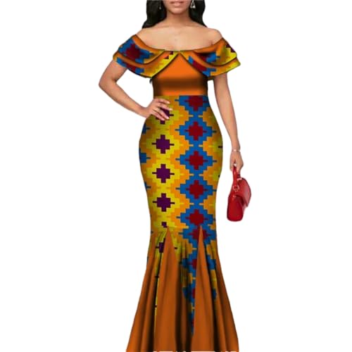 Langes Kleid mit afrikanischem Druck, für Damen, Bazin, reiches Patchwork-Kleid, afrikanische Kleidung, 24fs1238, 38 Langes Kleid mit afrikanischem Druck, für Damen, Bazin, reiches Patchwork-Kleid, afrikanische Kleidung, 24fs1238, 38 von Generisch