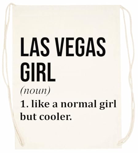 Las Vegas Girl Definition Beigefarbene Trainingstasche Mit Unisex-Kordelzügen von Generisch