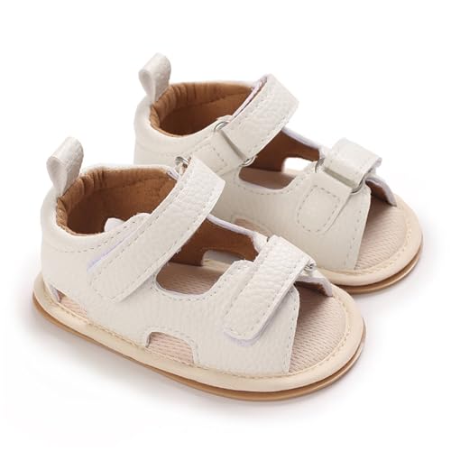 Lauflernschuhe Hausschuhe Strand Schuhe Outdoor Casual Slipper Kleinkind Erste Gehen Prinzessin Sandalen Sandale (White, 19 Infant) von Generisch