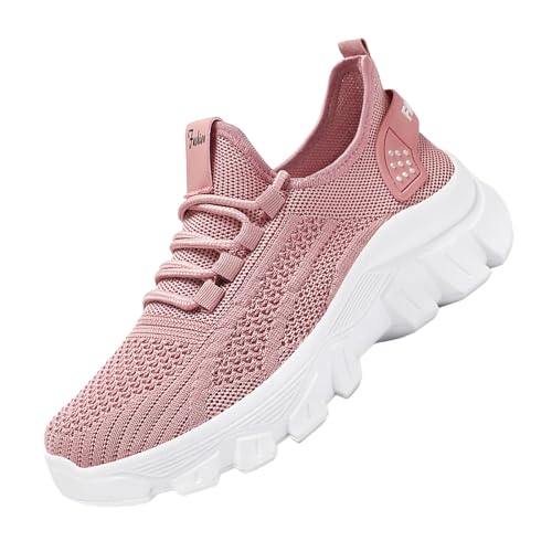 Laufschuhe Damen Breite Füße Turnschuhe Leichtgewichts Atmungsaktiv Straßenlaufschuhe rutschfest Trekkingschuhe Outdoor Workout Sneaker Chunky Vermascht Freizeitschuhe Bequeme Elevate Shoes von Generisch