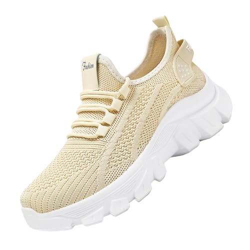 Laufschuhe Damen Breite Füße Turnschuhe Leichtgewichts Atmungsaktiv Straßenlaufschuhe rutschfest Trekkingschuhe Outdoor Workout Sneaker Chunky Vermascht Freizeitschuhe Bequeme Elevate Shoes von Generisch