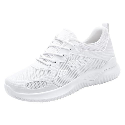 Laufschuhe Damen Sneaker Atmungsaktiv rutschfest Turnschuhe Breite Füße Sportschuhe Leichte Bequeme Walkingschuhe Joggingschuhe Flache Fitnessschuhe Freizeit Schnürschuhe Halbschuhe von Generisch