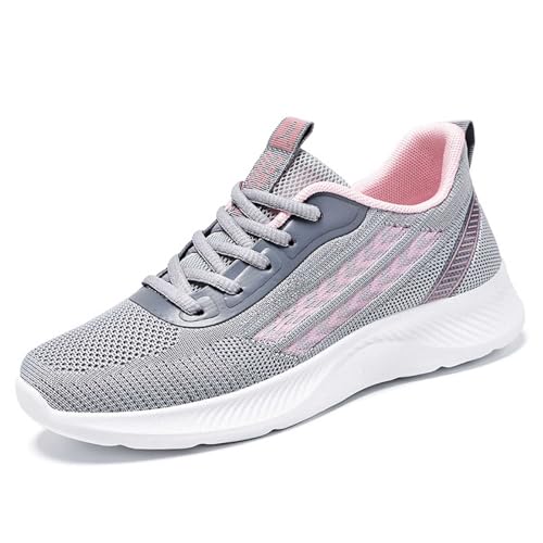 Laufschuhe Damen Turnschuhe Sneaker Atmungsaktiv Turnschuhe Schnürer Sportschuhe Leichte Fitness Running Outdoor Laufschuhe Freizeitschuhe Walkingschuhe von Generisch