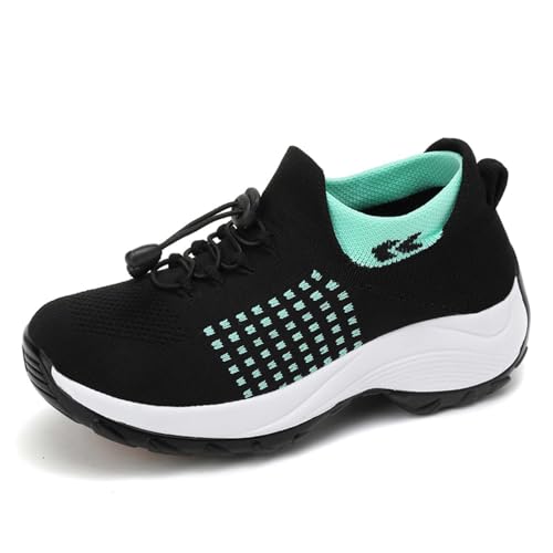 Laufschuhe Damen Turnschuhe Sneaker Leicht Sportschuhe Flach Turnschuhe Walkingschuhe Bequeme Laufschuhe Schlupfschuhe Straßenlaufschuhe Walkingschuhe von Generisch