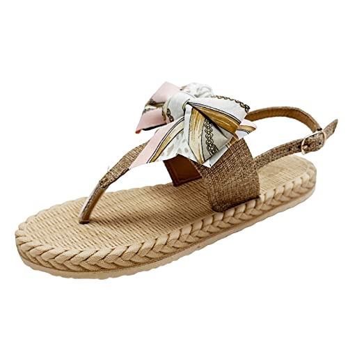 Laufschuhe Flache Zehensandalen Weiche Sohle Oberbekleidung Mode Flache Strandsandalen und Hausschuhe Plateau Slides für Damen, khaki, 5 UK 3X-Narrow Laufschuhe Flache Zehensandalen Weiche Sohle Oberbekleidung Mode Flache Strandsandalen und Hausschuhe Plateau Slides für Damen, khaki, 5 UK 3X-Narrow von Generisch