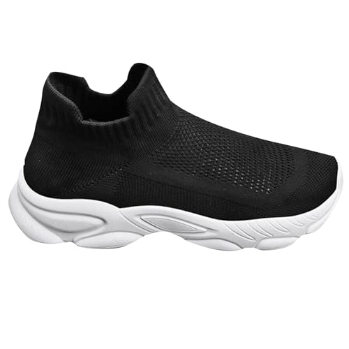 Laufschuhe Herren 44 Jogging Sneaker Slip-On Turnschuhe Modische Schlupfschuhe Rutschfest Joggingschuhe Weich Leicht Sportschuhe Running Funky Freizeitschuhe Mesh Atmungsaktiv Straßenlaufschuhe von Generisch