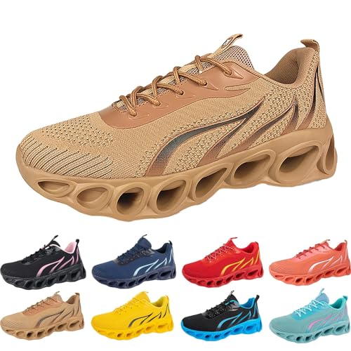 Laufschuhe Herren Damen Sportschuhe Flammenmuster Sneaker Turnschuhe Walkingschuhe Freizeitschuhe rutschfeste Weiche Bequeme verschleißfeste Tennisschuhe Running Shoes von Generisch