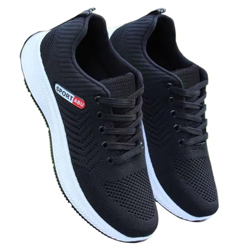 Laufschuhe Herren Mesh-Futter Bequeme Wanderschuhe Weich Gepolstertes Fußbett Sicherheit Turnschuhe Mountain Trekking Rucksackreisen Vielseitiger Trainer Rutschfest Athletic Walking Schuhe Joggen von Generisch