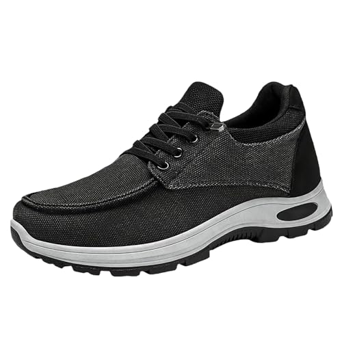 Laufschuhe Herren Schwarz Sneaker Rutschfest Turnschuhe Atmungsaktive Freizeitschuhe Weichen Bequem Trekkingschuhe Breite Füße Walkingschuhe Athleisure Joggingschuhe Alltagsleben Schlupfschuhe von Generisch