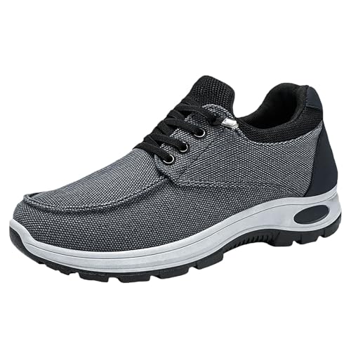 Laufschuhe Herren Schwarz Sneaker Rutschfest Turnschuhe Atmungsaktive Freizeitschuhe Weichen Bequem Trekkingschuhe Breite Füße Walkingschuhe Athleisure Joggingschuhe Alltagsleben Schlupfschuhe von Generisch