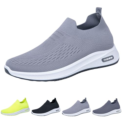 Laufschuhe Herren Slip On Atmungsaktiv OrthopäDische Schuhe - Tennis Fitness Jogging Sportschuhe Ohne SchnüRsenkel Turnschuhe Running Shoes - Mesh Leicht Freizeitschuhe Komfortschuhe Walkingschuhe von Generisch