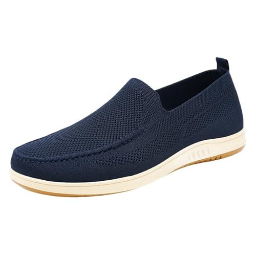 Laufschuhe Herren Sommer Atmungsaktiv Freizeitschuhe - Leicht Slip On Sportschuhe Ohne SchnüRsenkel Turnschuhe Walkingschuhe - Mesh Rutschfeste Tennis Fitness Jogging Trainingsschuhe Fahrschuhe von Generisch