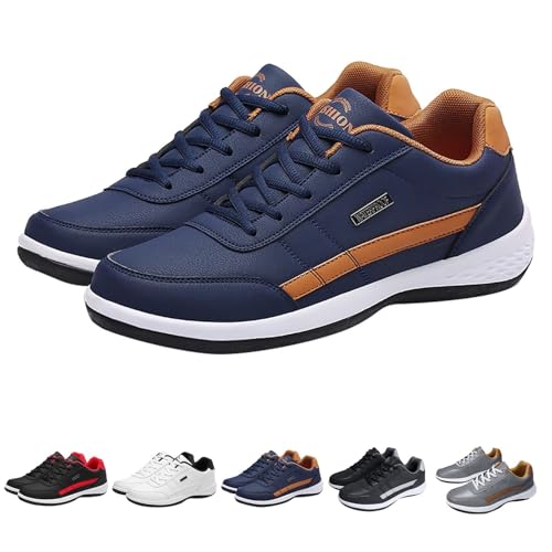 Laufschuhe Herren Weiche Sohle Sneaker Leder Teenager Und Jungen Turnschuhe Weit Fitnessschuhe rutschfest Freizeitschuhe Sportlich Joggingschuhe Leichtgewichts Sportschuhe Bequem Trianers von Generisch