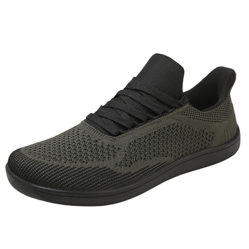 Laufschuhe Herren Weiß Barfußschuhe Running Sneaker Bequeme Walkingschuhe rutschfest Joggingschuhe Weich Sportschuhe Fashion Fitnessschuhe Atmungsaktiv Freizeitschuhe Große Größe 36-50 von Generisch