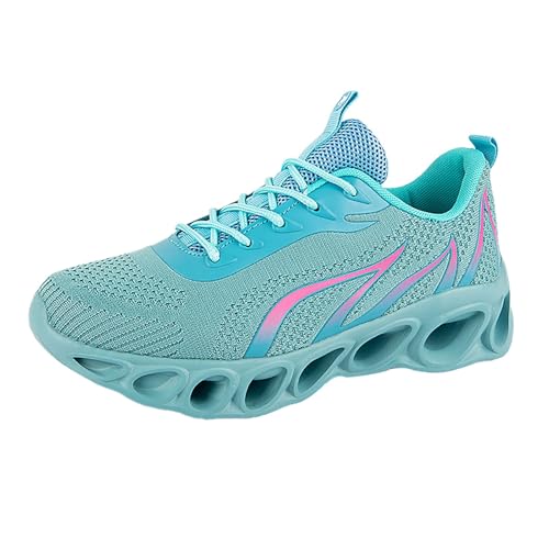 Laufschuhe Herren mit Schnürsenkel Sportschuhe Mesh Running Turnschuhe Leichtgewichts Atmungsaktiv Sneaker Trekkingschuhe rutschfest Joggingschuhe Modische Fitnessschuhe Bequeme Walkingschuhe von Generisch