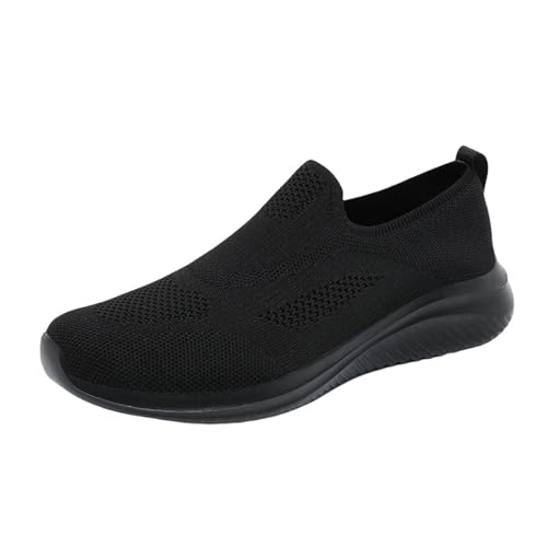 Laufschuhe Herren ohne schnürsenkel Sportschuhe Chunky Vermascht Sneaker Flach Freizeitschuhe Weiche Fussbett Walkingschuhe Leichtgewichts Non-Slip Joggingschuhe Dämpfung Outdoorschuhe von Generisch