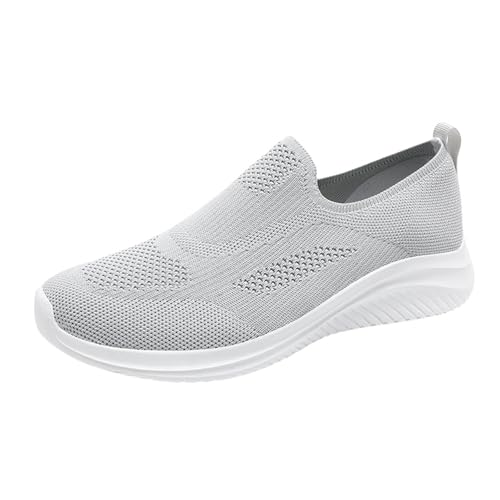 Laufschuhe Herren ohne schnürsenkel Sportschuhe Chunky Vermascht Sneaker Flach Freizeitschuhe Weiche Fussbett Walkingschuhe Leichtgewichts Non-Slip Joggingschuhe Dämpfung Outdoorschuhe von Generisch