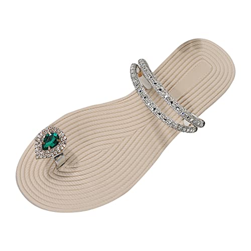 Laufschuhe Mädchen Flip Toe Sandalen Flach Casual Home Sandalen Hausschuhe Strand Hausschuhe Chunky Heel für Frauen, silber, 37.5 EU Laufschuhe Mädchen Flip Toe Sandalen Flach Casual Home Sandalen Hausschuhe Strand Hausschuhe Chunky Heel für Frauen, silber, 37.5 EU von Generisch
