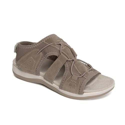 Laufschuhe mit rundem Zehenbereich, atmungsaktiv, lässig, übergroß, flache Unterseite, Strandsandalen, Gelee-Slides für Damen, khaki, 5 UK 3X-Narrow Laufschuhe mit rundem Zehenbereich, atmungsaktiv, lässig, übergroß, flache Unterseite, Strandsandalen, Gelee-Slides für Damen, khaki, 5 UK 3X-Narrow von Generisch
