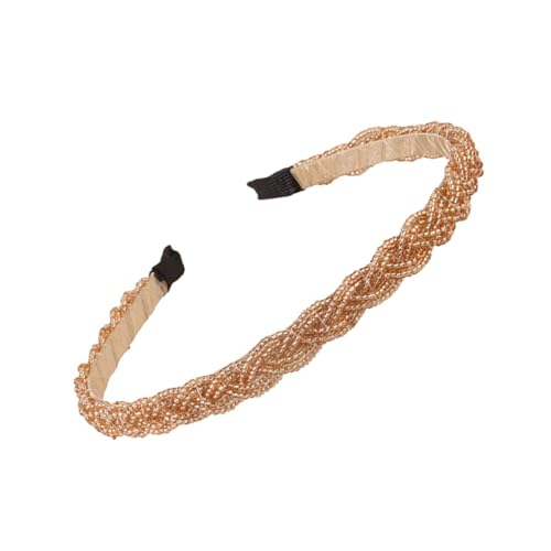 Laufweste Damen Modisches Stirnband für Damen, rutschfestes Haarband, dehnbares Kopftuch für den täglichen Gebrauch, bequemes Haar-Accessoire für alle Jahreszeiten Haarband (Rose Gold, One Size) von Generisch