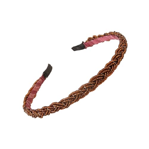 Laufweste Damen Modisches Stirnband für Damen, rutschfestes Haarband, dehnbares Kopftuch für den täglichen Gebrauch, bequemes Haar-Accessoire für alle Jahreszeiten Haarband Kinder (Coffee, One Size) von Generisch