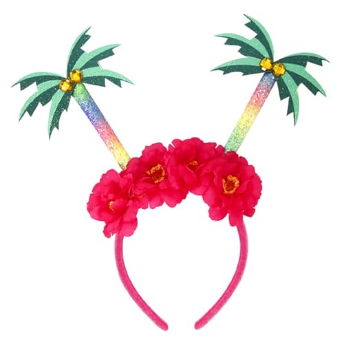 Laufweste Damen Winter Sommer-Thema, Ananas-Stirnband, Dekoration, Kokosnussbaum, Strand, Hawaii-Stil, verkleidete Haarbänder Stirnband Herren Neon (D, One Size) von Generisch