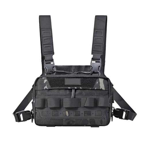 Laufweste für Damen – Brusttasche zum im Freien | Wasserfester Sportrucksack | Taktischer Sportrucksack | Brusttasche für den Außenbereich, leichte Weste für Training,, Schwarz , von Generisch