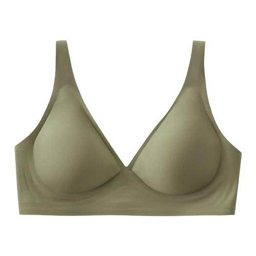 Lavania - Nahtloser Premium Komfort BH, Ohne Buegel Herausnehmbare Einlagen Bequemer Bralette Komfort BH (DE/NL/SE/PL, Alphanumerisch, L, Regular, Regular, Olivia) von Generisch