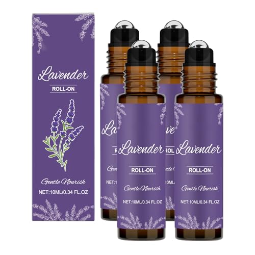 Lavendel Roll-On, 100% Natturen, 2-in-1 Roll-On Lavendel für Parfümerie, Frauen zur Hautpflege und den Familien-Massage, Lavendelöl Roll-On mit Jojoba & Mandelöl, Stressabbau und Entspannend, 10ml von Generisch