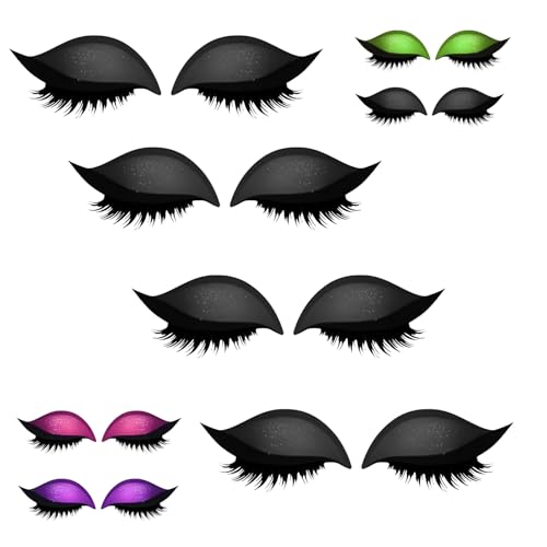Lazy Eye Shadow Eyelash Patch, 2in1 Reusable Eye Makeup Stickers, 3D Reusable Sticker Eyeshadow with False Lashes Shadow Eyeliner, Natural Curl, Sweat-Proof, for All Eye Shape (4pcs*D) von Generisch