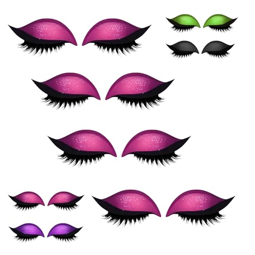 Lazy Eye Shadow Eyelash Patch, 2in1 Reusable Eye Makeup Stickers, 3D Reusable Sticker Eyeshadow with False Lashes Shadow Eyeliner, Natural Curl, Sweat-Proof, for All Eye Shape (4pcs*E) von Generisch