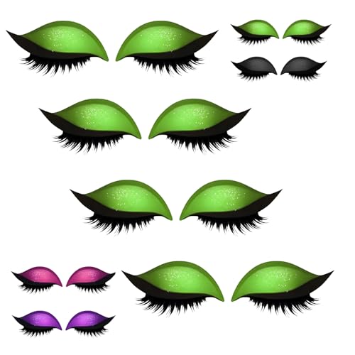 Lazy Eye Shadow Eyelash Patch, 2in1 Reusable Eye Makeup Stickers, 3D Reusable Sticker Eyeshadow with False Lashes Shadow Eyeliner, Natural Curl, Sweat-Proof, for All Eye Shape (4pcs*H) von Generisch