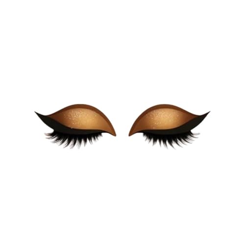 Lazy Eye Shadow Eyelash Patch, 3-In-1Wiederverwendbare Lidschatten- Und Wimpern-Make-Up-Aufkleber, Eyeshadow Eyelashes Makeup Stickers For Eyes, Einfache Anwendung Eye Makeup Stickers (Brown, 1 Pair) von Generisch