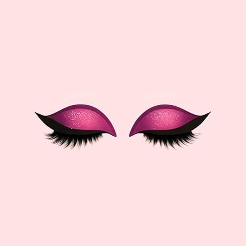 Lazy Eye Shadow Eyelash Patch, Eyeshadow Eyelashes Makeup Stickers, 2-In-1 Reusable Eye Makeup Stickers With False Lashes & Shadow, Makeup Stencils Sticker for All Eye Shapes (Red) von Generisch