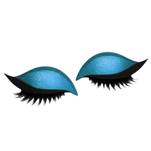 Lazy Eye Shadow Eyelash Patch, Lazy Eye Shadow Wimpernpatch, Lidschatten Wimpern Make-up Aufkleber, 2-in-1 Wiederverwendbare Augen Make-up Aufkleber,Einfaches Schminken Für Cosplay, Ball, Hochzeit von Generisch