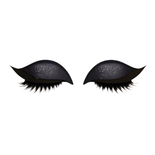 Lazy Eye Shadow Eyelash Patch,Lazy Eyelash Stickers,2-in-1 Reusable Ey𝐞 Makeup Sticker𝐬 with False Lashes & Shadow, Kein Kleber Nötig for All Eye Shapes (BK, 1PC) von Generisch