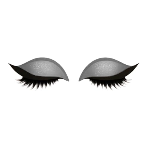 Lazy Eye Shadow Eyelash Patch,Lazy Eyelash Stickers,2-in-1 Reusable Ey𝐞 Makeup Sticker𝐬 with False Lashes & Shadow, Kein Kleber Nötig for All Eye Shapes (GY, 1PC) von Generisch